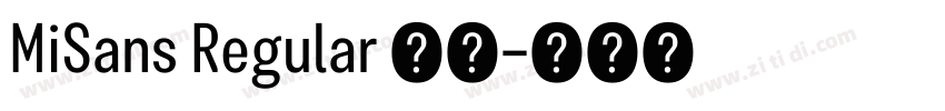MiSans Regular 普通字体转换
